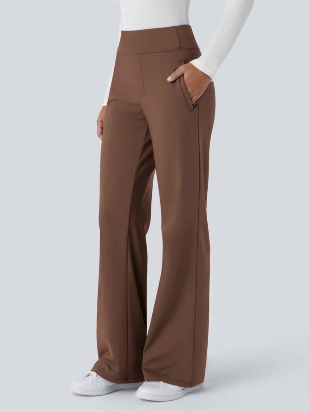 HALARA Flex DayStretch Mid Rise Work Flare Pants Sz M